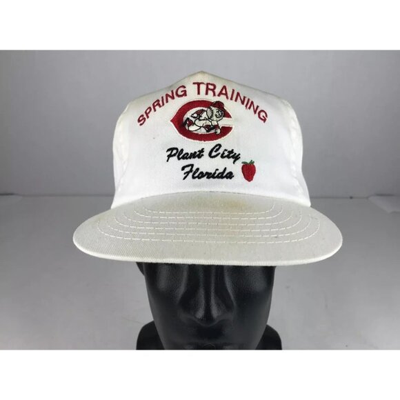 Annco Accessories - Annco Unisex Adult White Red Cincinnati Reds Spring Training Snapback Hat Cap OS